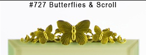 #727 Butterflies & Scroll